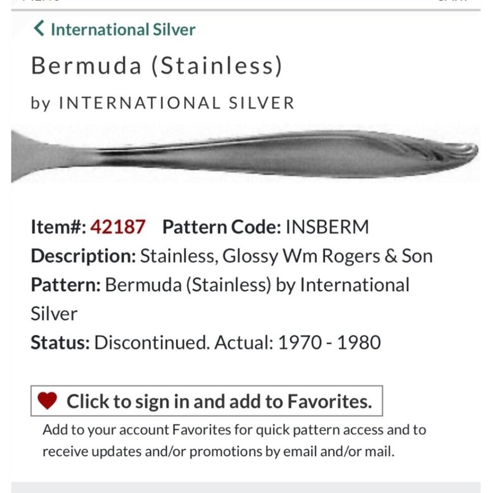 Set Of 5 Vintage Bermuda Pattern Stainless Steel Butter Knives By International